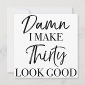 30歳の誕生日態度 カード (正面)