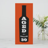 30歳の誕生日招待状のワイン,完成まで熟成 招待状 (スタンド正面)