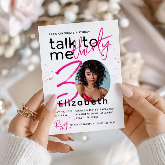 30歳の誕生日招待状カード 招待状