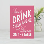 30歳の誕生日招待状シャンパンを飲む時間 招待状 (スタンド正面)