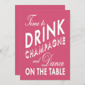 30歳の誕生日招待状シャンパンを飲む時間 招待状 (正面/裏面)