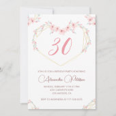 30歳の誕生日招待状ボホフローラ 招待状 (正面)