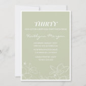30歳の誕生日招待状モダンフローラ 招待状 (正面)
