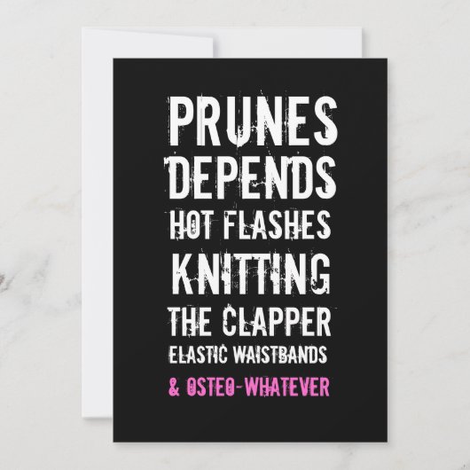 30歳の誕生日招待状 - おばさん & 老婦人たち 招待状 (正面)