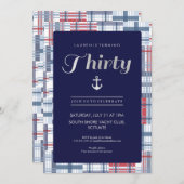 30歳の誕生日招待状 - サーティー、ナウティカル サマー 招待状 (正面/裏面)