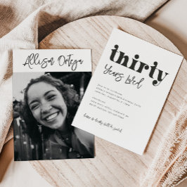 30歳の誕生日招待状 |写真30th誕生日 招待状