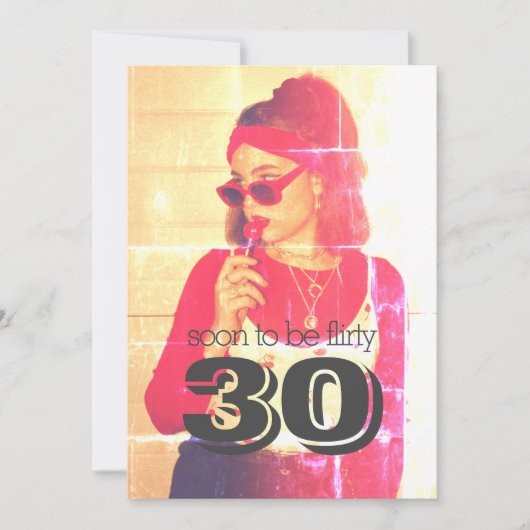 30歳の誕生日招待状 招待状 (正面)