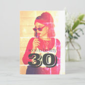 30歳の誕生日招待状 招待状 (スタンド正面)