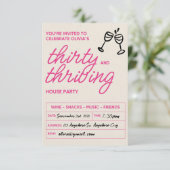 30歳の誕生日招待状 招待状 (スタンド正面)