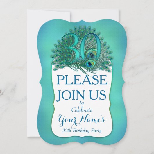 30歳の誕生日招待状 招待状 (正面)