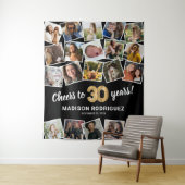 30歳の誕生日数々の写真の背景 タペストリー (インサイチュ)