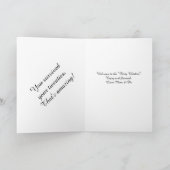 30歳の誕生日白黒エレガント写真テンプレート カード (内部)