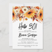 30歳の誕生日秋フローラ 招待状 (正面)