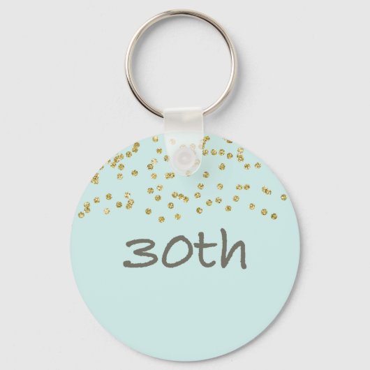 30歳の誕生日紙吹雪 キーホルダー (正面)