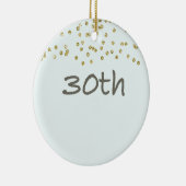 30歳の誕生日紙吹雪 セラミックオーナメント (右)