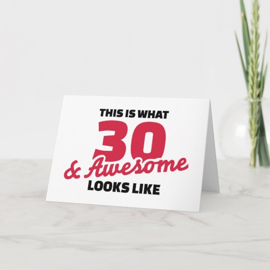 30歳の誕生日素晴らしだ カード (正面)