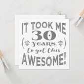 30歳の誕生日素晴らし カード (正面/裏面インサイチュ)
