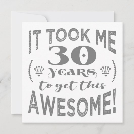 30歳の誕生日素晴らし カード (正面)