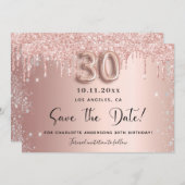 30歳の誕生日赤面バラ金ゴールドシルバーザデー セーブザデート (正面/裏面)