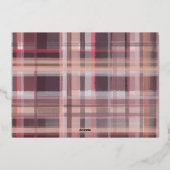 30歳の誕生日赤面ピンクレッドバーガンディストライプズ 箔招待状 (裏面)