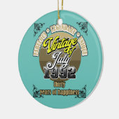 30歳の誕生日1992年7月ヴィンテージ30年 セラミックオーナメント (左)