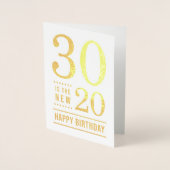 30歳の誕生日30は新しい20歳 箔カード (正面)