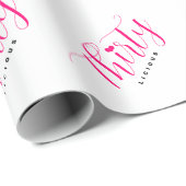 30歳の誕生日30歳になるピンクの文字 ラッピングペーパー (ロールコーナー)