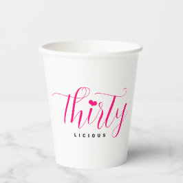 30歳の誕生日30歳になるピンクの文字 紙コップ