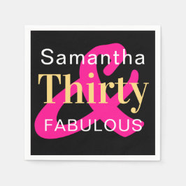 30歳の誕生日30歳のパーソナライズされた素晴らしいパーティー スタンダードカクテルナプキン