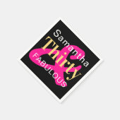 30歳の誕生日30歳のパーソナライズされた素晴らしいパーティー スタンダードカクテルナプキン (角)