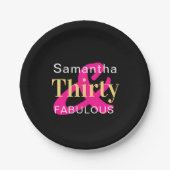 30歳の誕生日30歳のパーソナライズされた素晴らしいパーティー ペーパープレート (正面)