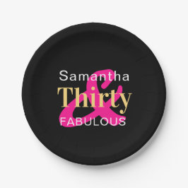 30歳の誕生日30歳のパーソナライズされた素晴らしいパーティー ペーパープレート