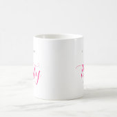 30歳の誕生日30歳モダンのピンク文字 コーヒーマグカップ (中央)
