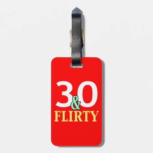 30歳の誕生日30歳気のあるそぶりをしたと ラゲッジタグ (裏面縦)