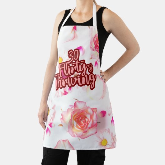 30歳の誕生日30気のあるそぶりをしたと繁栄するおもしろいピンク エプロン (インサイチュ)