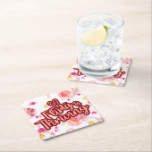 30歳の誕生日30気のあるそぶりをしたと繁栄するおもしろいピンク スクエアペーパーコースター (インサイチュ)