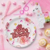 30歳の誕生日30気のあるそぶりをしたと繁栄するおもしろいピンク ペーパープレート (パーティー)