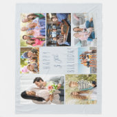 30歳の誕生日7写真ほこりっぽい青 フリースブランケット (正面)