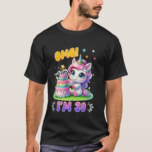 30歳の誕生日 あらっ！私30歳なのね 面白い誕生日 女性用 Tシャツ (正面)