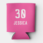30歳の誕生日 おしゃれなピンク モダンなギフト 缶クーラー (正面)