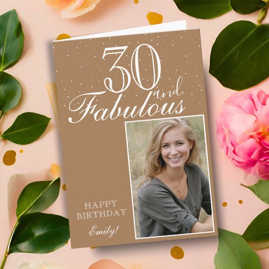30歳の誕生日、おしゃれな写真 カード