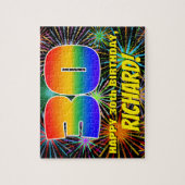 30歳の誕生日:おもしろいカラフル、お祝い花火 ジグソーパズル (縦)