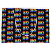 30歳の誕生日:おもしろいレインボーイベント30パターン ラージペーパーバッグ (裏面)