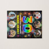 30歳の誕生日:おもしろいレインボー#,名前をカスタムする+写真 ジグソーパズル (横)