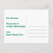 30歳の誕生日 – おもしろい花火パターン+虹30 ポストカード (裏面)