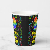 30歳の誕生日:おもしろい音符パターン, Rainbow 30 紙コップ (右)