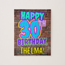 30歳の誕生日~おもしろい、アーバングラフィティインスパイアルック ジグソーパズル