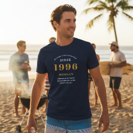 30歳の誕生日 お名前 1996 カスタム ブルー Tシャツ