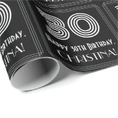 30歳の誕生日:インスパイアアールデコ「30」を見る/名前 ラッピングペーパー (ロールコーナー)