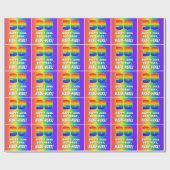 30歳の誕生日:カラフルおもしろいレインボーパターン# 30 ラッピングペーパー (フラット)